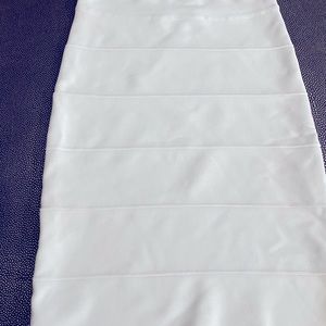BCBGMaxazria Herve Leger style bandage skirt white